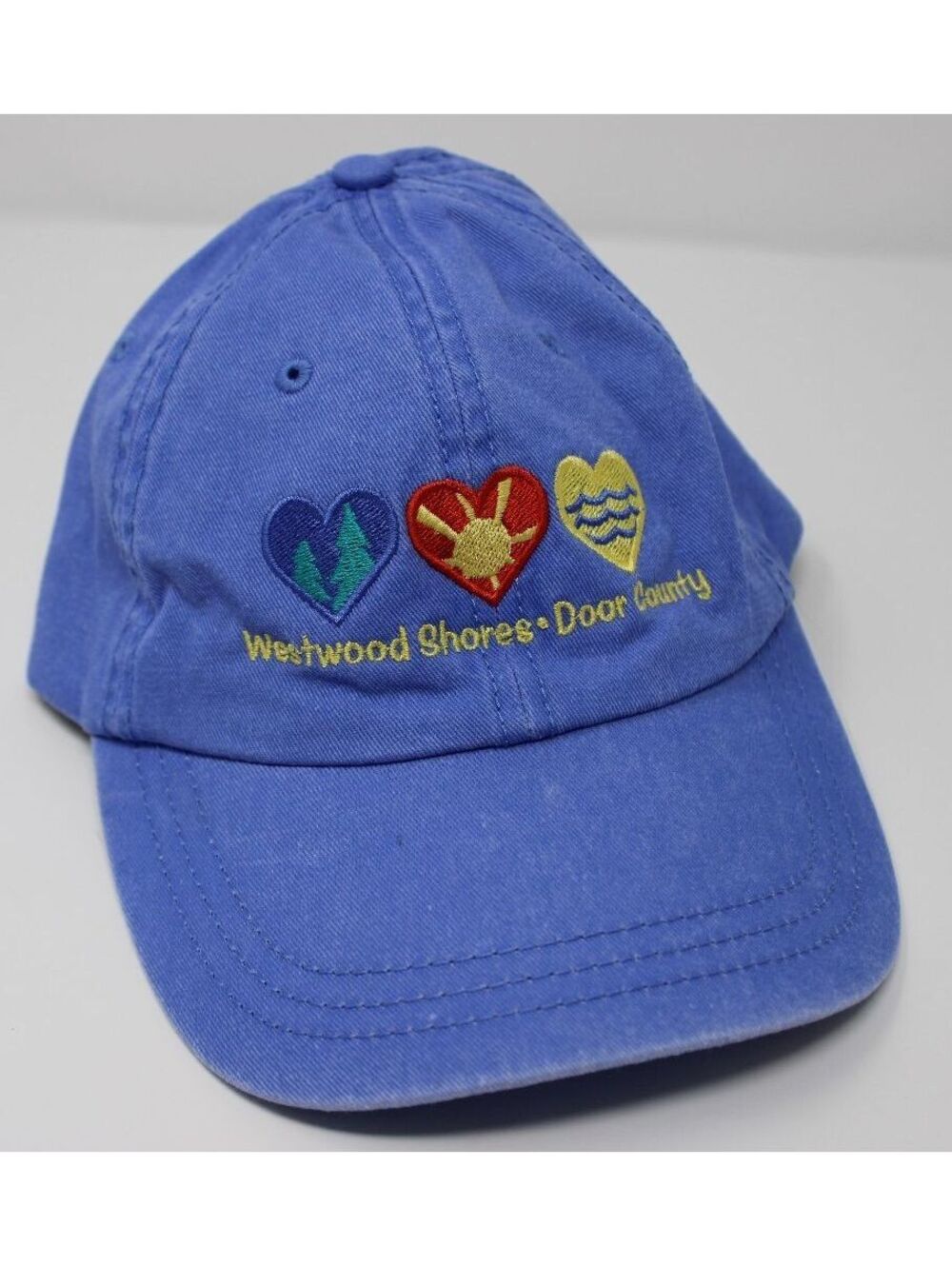 Westwood Shores Door County Hat Cap Blue Adjustable Embroidered Cotton Resort